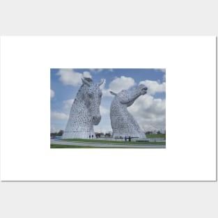 The Kelpies, Helix Park, Falkirk, Scotland, the Kelpies are the largest equine sculptures in the world Posters and Art